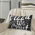 thumbnail image 5 of Pofeuu In Pizza We Crust Art Print Polyester Microfiber Plush Pillowcases, Super Soft and Cozy Pillow Case Covers with Envelop Closure（Pillow core not included）-16"x24", 5 of 6