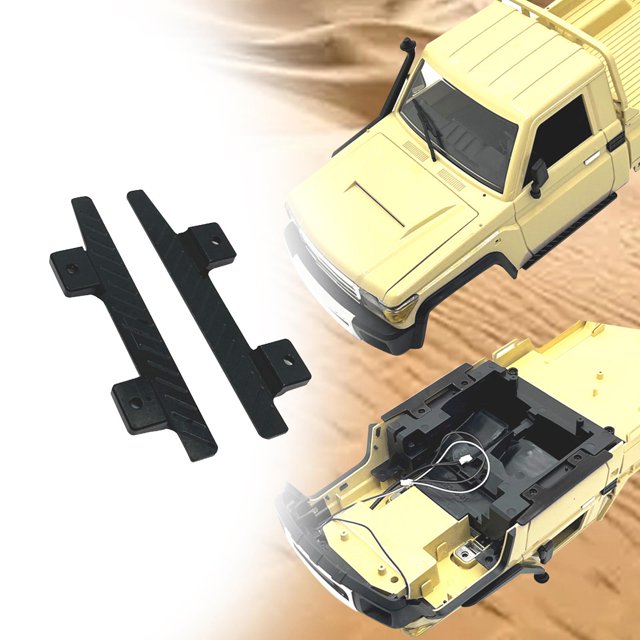 Pedal lateral de aluminio para coche de control remoto, pieza de pedal lateral de oruga, placa de pie para vehículos RC MN82 LC79 MN78 1/12 RC Hobby C Negro