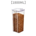 thumbnail image 4 of Daiosportswear 1PC 4x4.0x2.6-9.6in Dry Storage Jar Food Storage Container,Plastic Airtight Transparent Stackable,460-1800ml for Grains Barley Nuts Candy Snacks Kitchen, 4 of 5