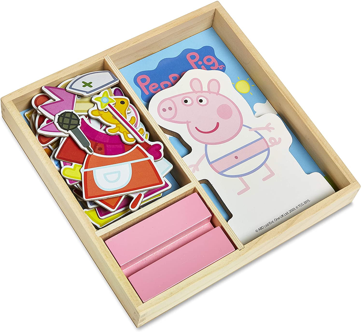 25 Piece Peppa Pig Magnetic Wood Dress Up Puzzle 