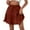 Brick Red, variant on RUTAYY Women Solid Color Lace Up Skirt High Waist Skirt Pleated Ruffle Fold Skirt Flowy Swing Pleated Beach Skirts