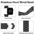 thumbnail image 4 of Compatible Apple Watch Band 42mm 44mm 45mm 38mm 40mm 41mm, Stainless Steel iWatch wristbands with 2 Case for Apple Watch Series 7/6/5/4/3/2/1/SE, 4 of 9
