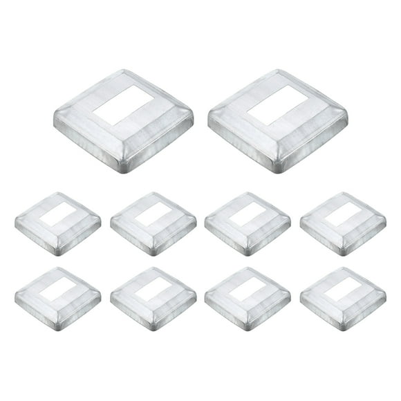 10Pack Post Base Cover, 3.75x3.75 Metal Integral Style Post Skirt Porch Column Wrap(2x1)