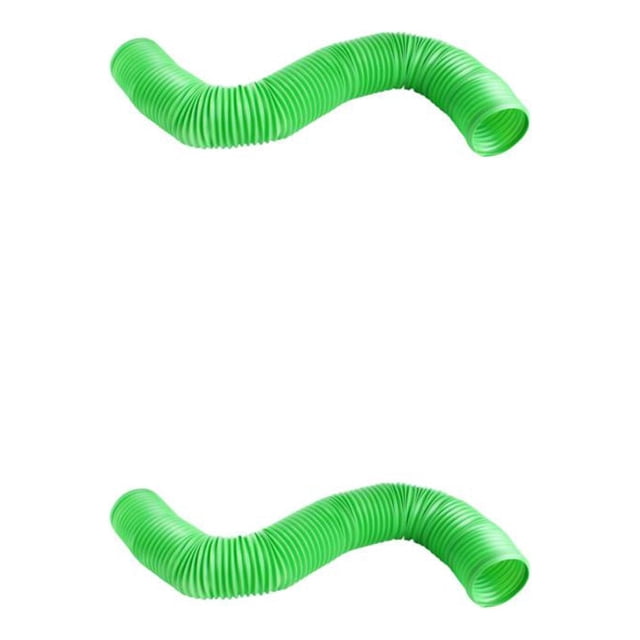 Bewildely Túnel para mascotas, túneles para jugar con animales, juguetes de túnel, tubería de expansión ligera, tubo de entrada de aire, Verde 100*10cm 2Conjunto