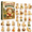 #A, variant on Happy Farm Advent Calendar , 24 Pcs 2D Flat Acrylic Farm Animal Hanging Ornaments Countdown Blind Box, Farmhouse Christmas Tree Decor Gift