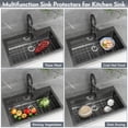 thumbnail image 5 of Dpzm 27-9/16"" X 14-9/16"" Protector De Fregadero De Acero Inoxidable Protectores De Fregadero Para Fregadero De Cocina Rejilla De Fregadero Para Parte Inferior Con Drenaje Trasero Rejilla De Fregader, 5 of 5