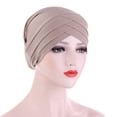 thumbnail image 2 of WCJM FemaleWomen Autumn Winter Warm Solid Cross Cap Hat Beanie Wrap Scarf Cap Pink, 2 of 2