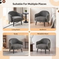 thumbnail image 2 of Ktaxon Corduroy Accent Chair, Deep Seat Armchair with Wood Legs, Comfy Sinlge sofa for Living Room, Bedroom, Reading Nook Dark Gray, 2 of 10