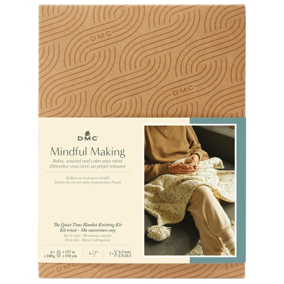 DMC Mindful Making Knit Kit-Quiet Time Blanket