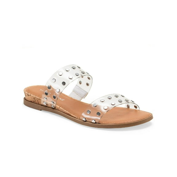 Sun Stone Womens Easten Faux Leather Flats Wedge Sandals