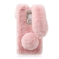 thumbnail image 1 of MasteelfCA Plush Rabbit Phone Case Winter Warm Phone Shell Compatible with Moto E7 Plus, 1 of 7