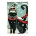 thumbnail image 2 of Winter Cat Garden Flag,Double Sided Christmas Garden Flag,Cat Holiday Winter Flags for Outside, Welcome Garden Flag for Front Yard, Porch, Lawn, Door,Suits Standard Flagpoles, 2 of 6