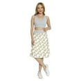 thumbnail image 2 of Women's Flower Cherry Blossom Sakura A-line Printed Skirt Casual Wear, 3XL, Apple Green Pale Pink, by Ambesonne, 2 of 6