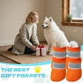 thumbnail image 5 of GASTROPOD 4Pcs Dog Booties,Breathable and Non-Slip Dog Shoes for Hot Pavement,Dog Shoes Large Size Dogs for Hot Pavement Hardwood Floors,Orange, 5 of 7