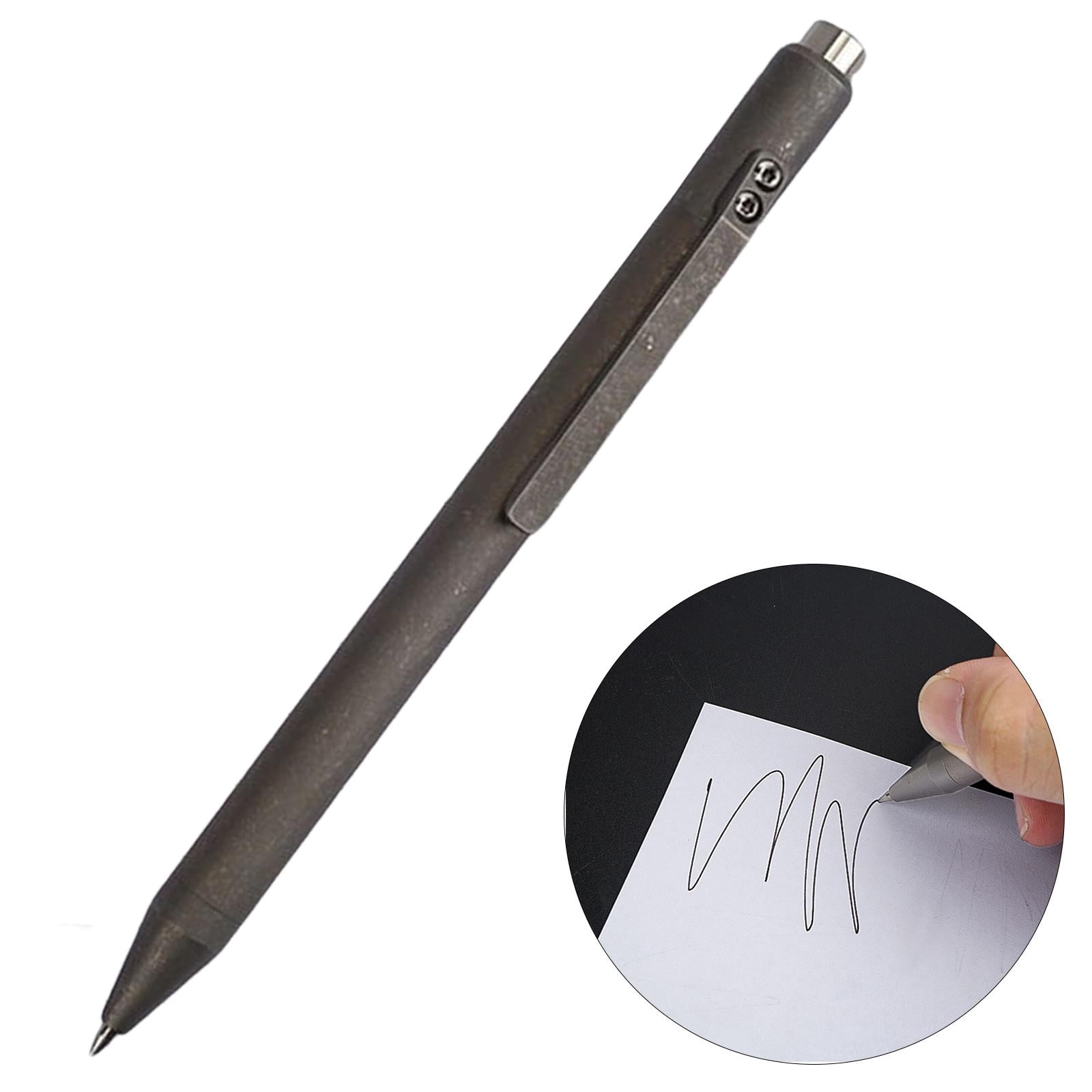 Retractable Ballpoint Pen Titanium Alloy Replaceable Pen Refill Pen Portable Pocket Ink Gift Action Pen for C