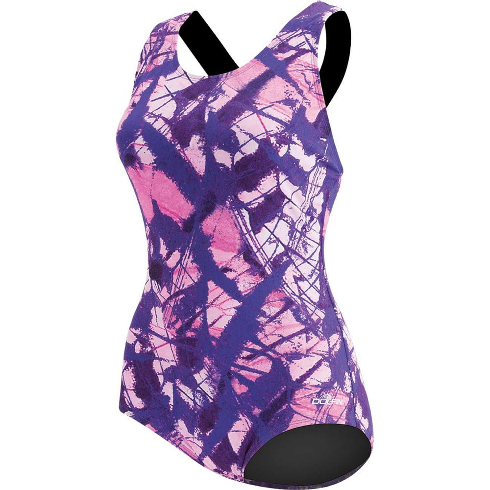 Dolfin Women's Printed Conservative Lap Racerback Swimsuit Walmart