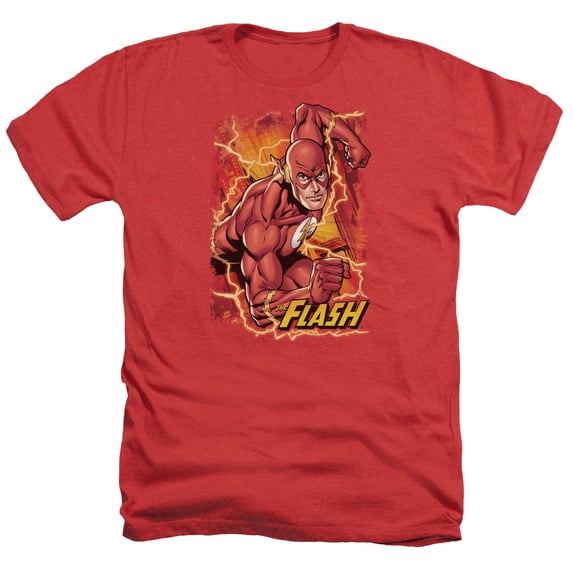 Jla - Flash Lightning - Heather Short Sleeve Shirt - XX-Large