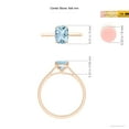 thumbnail image 4 of Angara Natural 1.2 Ct. Aquamarine Fashion Ring in 14K Rose Gold for Women (Ring Size: 12), 4 of 9