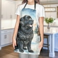 thumbnail image 4 of Hello Winter Newfoundland Welcome Snowy Night Watercolor Vintage Apron Newfie Dog Lover Gifts for Cooking Grilling Baking Painting Gardening - 01011, 4 of 5