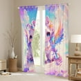thumbnail image 3 of Feelyou Magical Unicorn Child Curtains Pack of 2 (42x84 Each), Dreamy Cartoon Animal Curtains Blackout, Flower Floral Bedroom Curtains, Curtains and Drapes Home Decor, 3 of 6