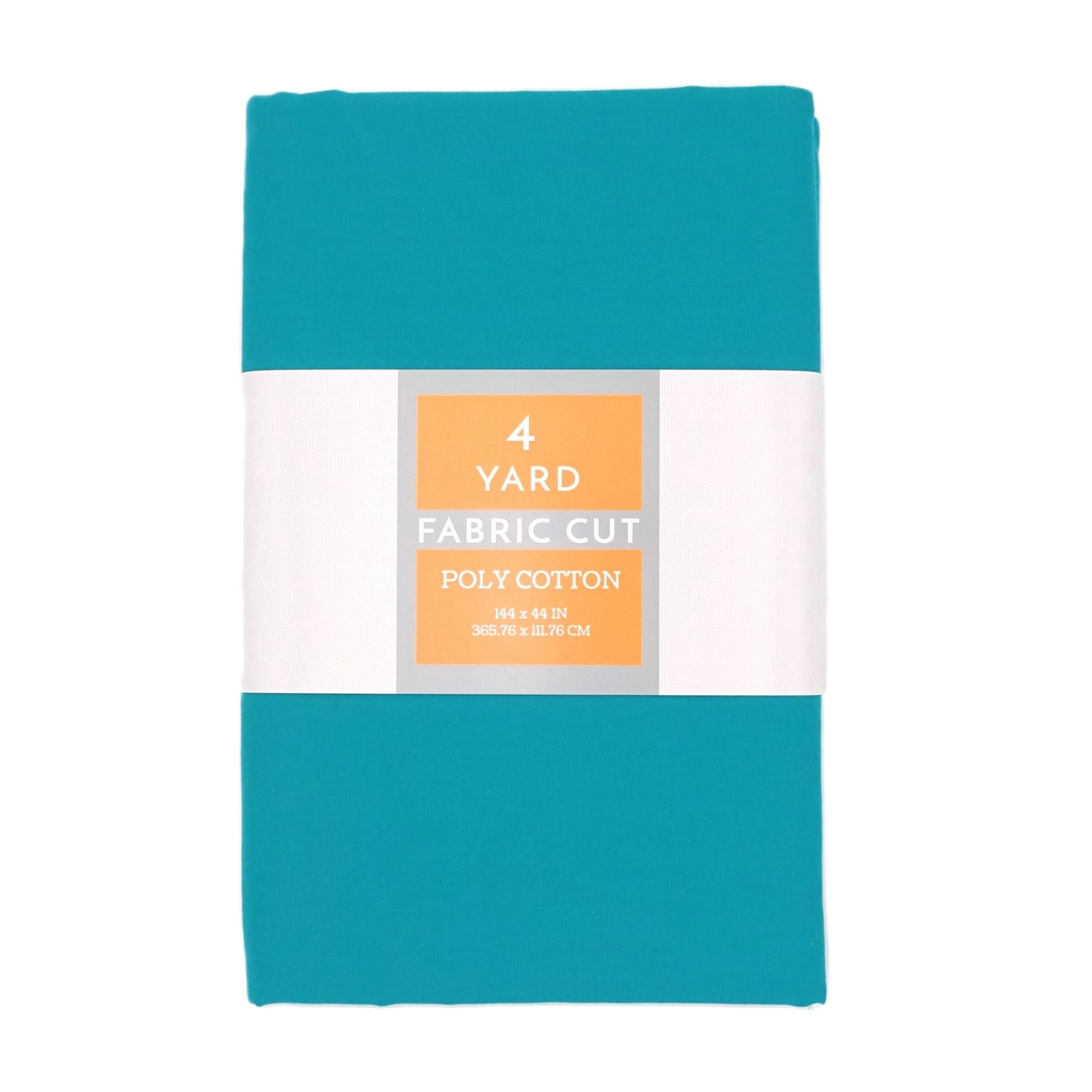 (2 pack) Shason Textile 4 Yard Cut Poly Cotton Fabric, Teal, 44" Wide for Craft & Quilting Projects