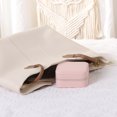 thumbnail image 5 of REGALWOVEN Uxcell Travel Size Accessory Box, Small Accessory Case with Mirror, PU Leather Accessory Organizer for Women Light Pink, 5 of 7