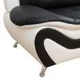 thumbnail image 4 of Beverly Fine Furniture Sydney Bold Faux Leather Living Room Sofa Set- Black & White - 3 Piece, 4 of 7
