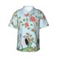 thumbnail image 1 of Fotbe Chinoiserie Floral Palm Tree Camisa Hawaiana para Hombre Unisex – Camisa Casual de Verano con Botones de Manga Corta de Algodón y Lino,Large, 1 of 7