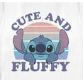 thumbnail image 2 of Women's Lilo & Stitch Cute and Fluffy Graphic Tee White Medium, 2 of 4