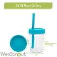 thumbnail image 5 of WeeSprout Glass Cups with Lids & Straws, Spill-resistant Cups for Toddlers & Kids - 8/12oz, Set of 4, 5 of 7