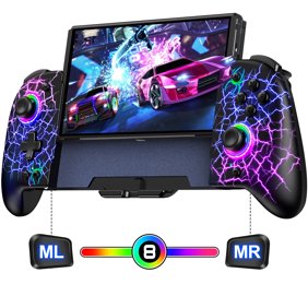 ESYWEN Switch Controller for Switch/OLED Joy Cons with Turbo, Vibration, Programmable