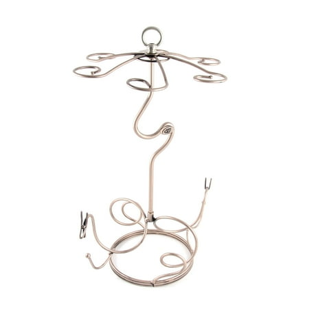 Unique Bargains Metal Tabletop 6 Wine Glass Drying Rack Holder Unique Bargains Metal Tabletop 6 Wine Glass Drying Rack Holder Support Stand Champagne Color