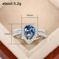 thumbnail image 6 of LINXIQIN 2pcs His and Hers Wedding Ring Sets Couples Engagement Rings Women and Men 925 Sterling Silver AAA Cubic Zirconia Water Drop Combined Ring Pear-Shaped, 6 of 8