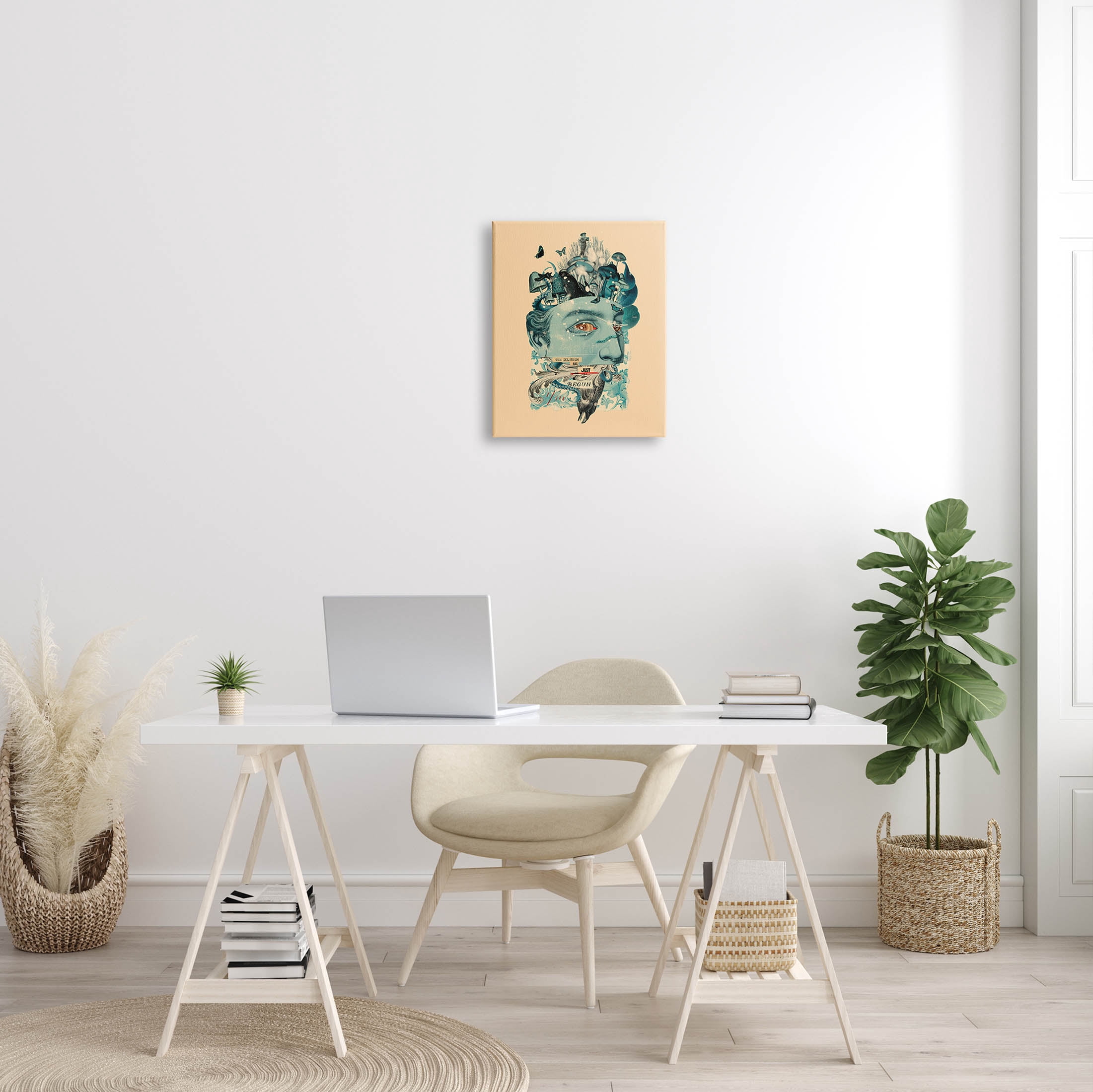Stupell Industries Botanical Mushroom Man Surreal Collage Graphic Art Gallery Wrapped Canvas Print Wall Art, Design by Matheus Lopes Castro