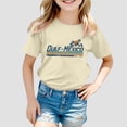 thumbnail image 2 of PMVFHDE Hauts Décontractés Mignons T-Shirts pour Filles T-Shirts Graphiques Tendance pour Filles Hauts Mode Enfants Imprimé Décontracté Col Rond Manches Courtes T-Shirt Jaune Clair, 8-9 Ans, 2 of 4