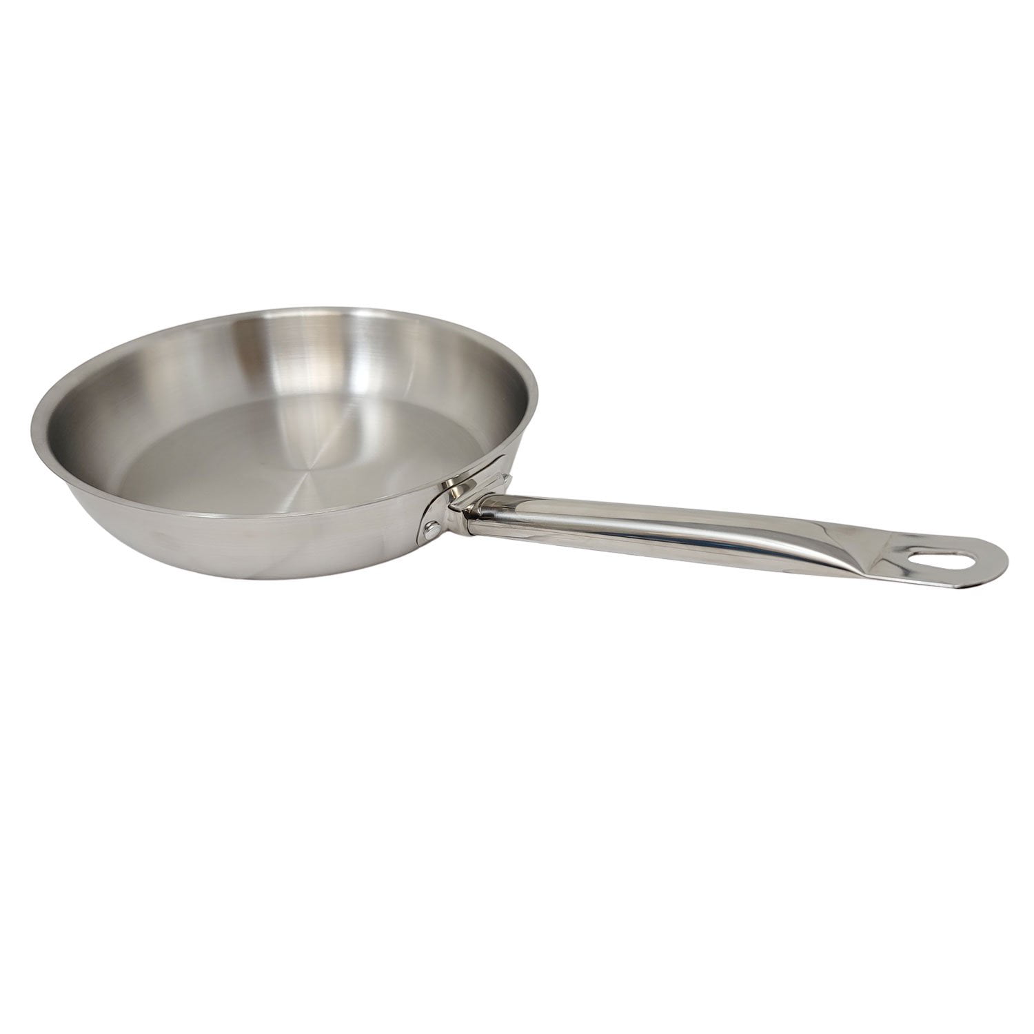 9.5-inch Natural Fry Pan In 5-ply brushed stainless steel » NUCU® Cookware  & Bakeware