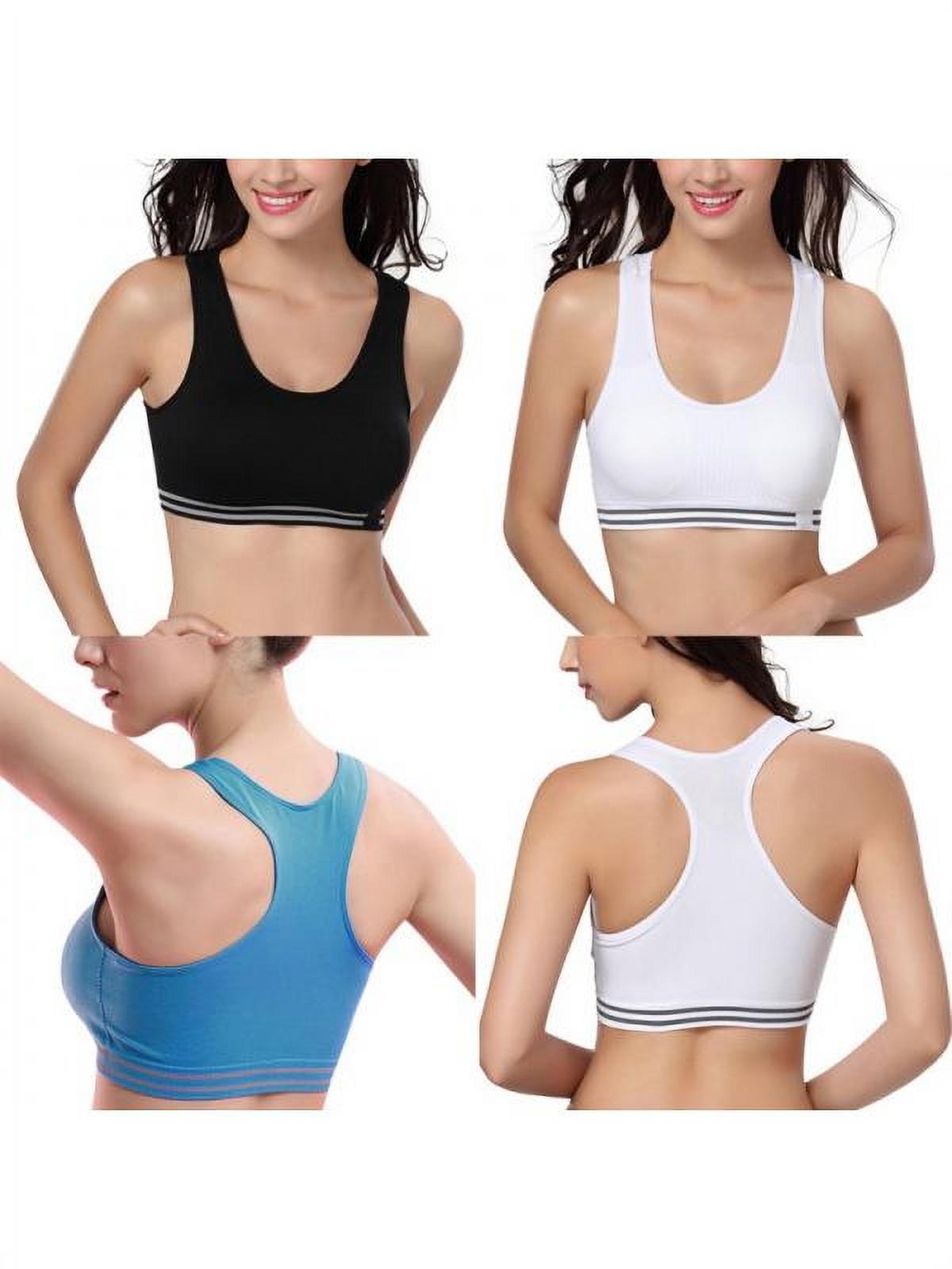 Topumt Women Sport Bra Sleeping Running Gym Yoga Padded Bra Vest Fitness  Tank Tops Lady Stretch Workout Vest 