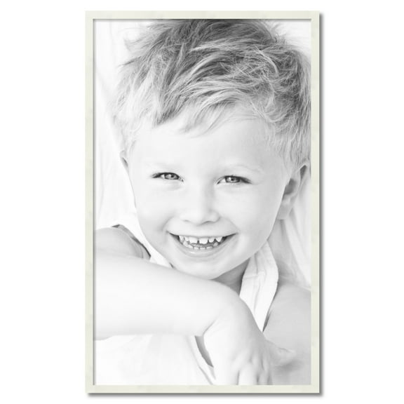 ArtToFrames 27" x 45" White Picture Frame, 27x45 inch White Wood Poster Frame (WOM-5140)