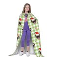 thumbnail image 4 of Honeii Christmas Hat French Bulldog Print Poncho Cape, Cloak Coat, Snuggly Hooded Wearable Blanket, Hooded Cape For Teenagers,Halloween Costumes-Medium, 4 of 7