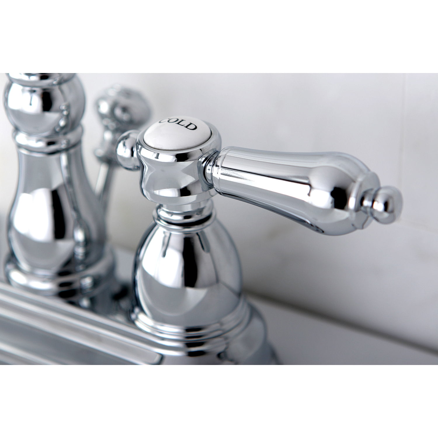 Kingston Brass KS1601BAL 4 in. Centerset Bathroom Faucet, Polished Chrome
