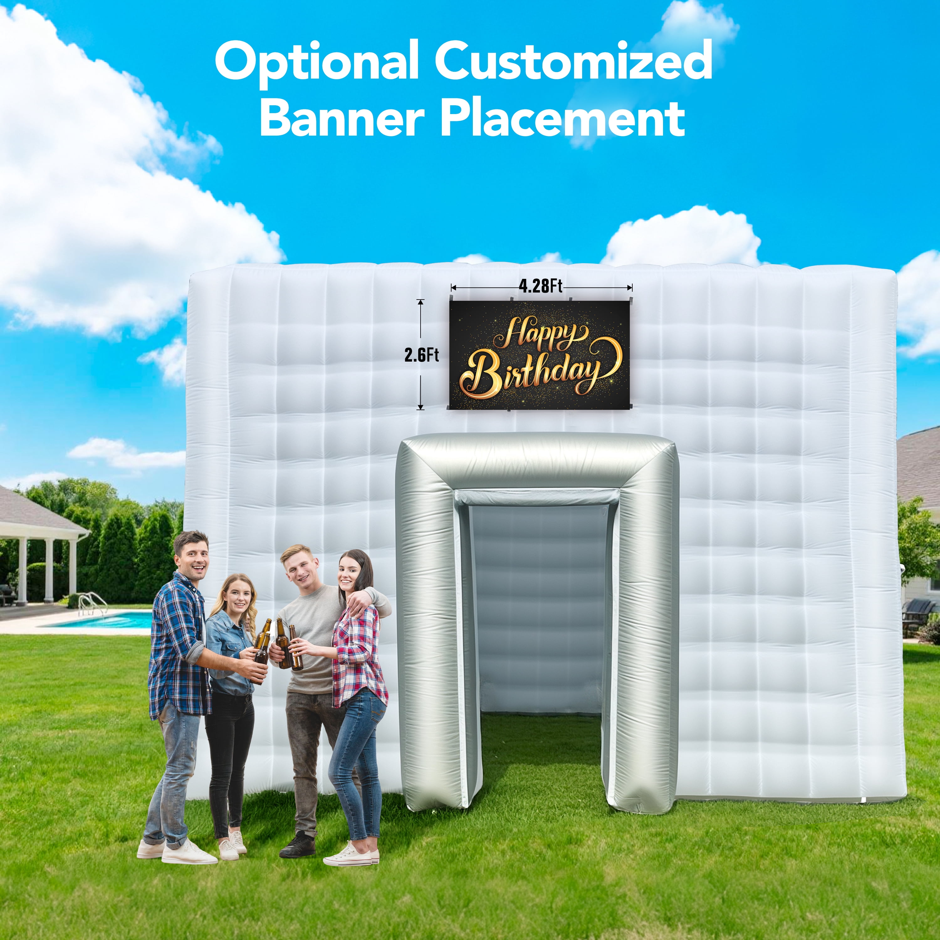 Wellcomer Giant 20'17'x12' Inflatable Outdoor Event/Party Tent - white