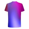 thumbnail image 4 of VBTAPA Mens Short Sleeve Gradient Print T-shirts Slim Fit Casual Workout Graphic Tees Summer Hipster Tops Blue L, 4 of 6