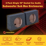 QPower QTW10 Single10 Sealed Car Audio Subwoofer Sub Box Enclosures 2 Pack