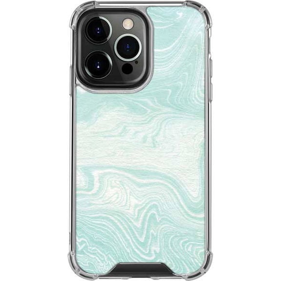 Skinit Marble Marbleized Mint iPhone 13 Pro Clear Case