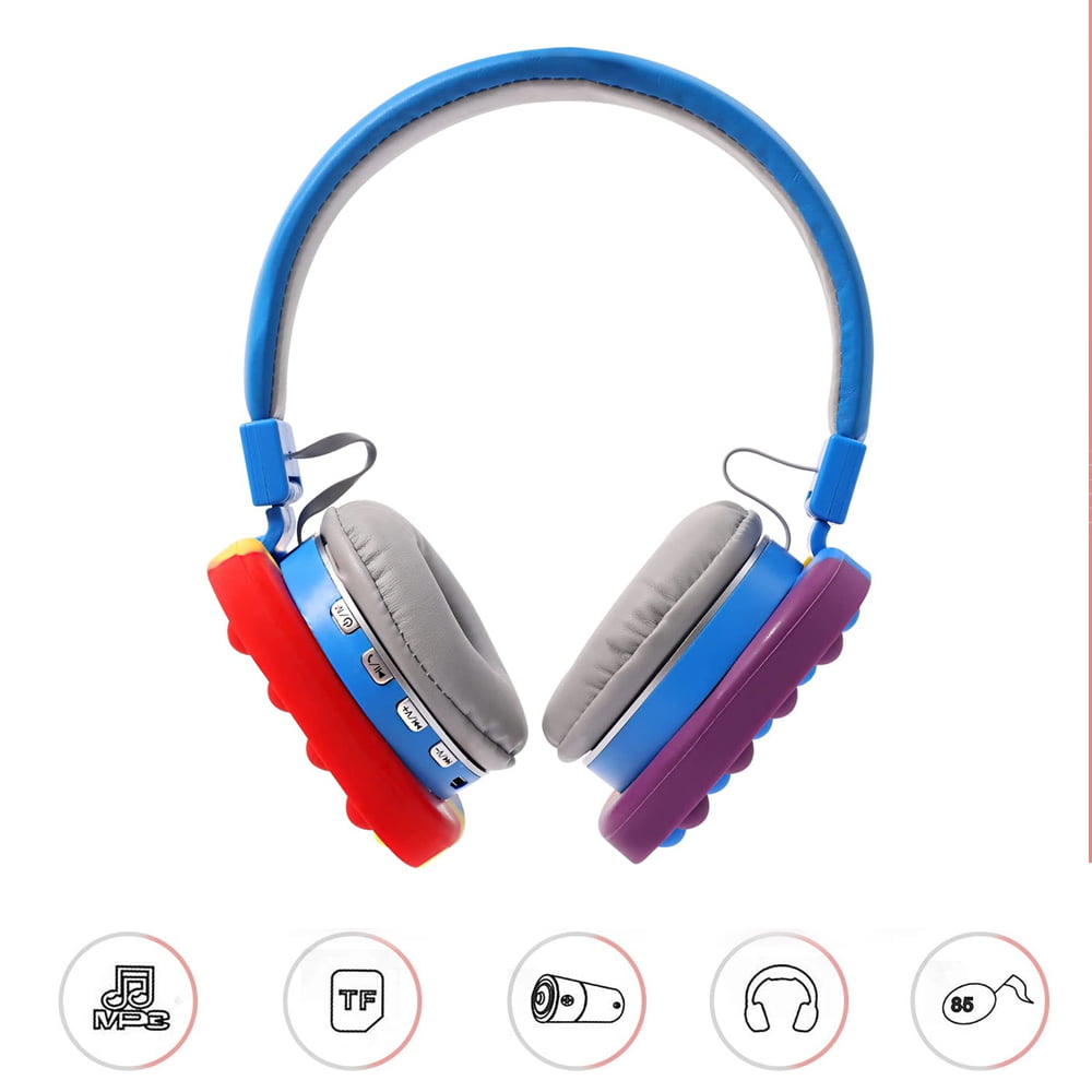 Silicone Push Bubble Stereo Headphone Wireless Sensory Headset Fidget Toy 