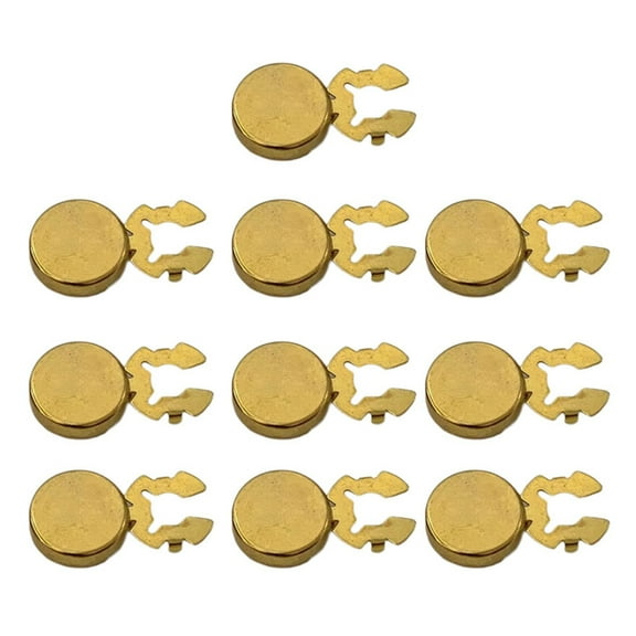10pcs Brass Round Button Covers Cufflinks Formal Shirt Cuff Links Imitation Cuff Links