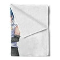 thumbnail image 2 of Anime Soft Flannel Fleece Throw Blanket, Manga Style Illustration of a Zodiac Libra as a Teenage Boy Astrology Theme, Cozy Plush for Indoor and Outdoor Use, 60" x 80", Multicolor, by Ambesonne, 2 of 5