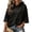Black, variant on Women's Leopard Print Short Sleeve Hoodie, Loose Pullover Casual Hooded Sweatshirt with Kangaroo Pocket
