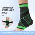 thumbnail image 3 of AIOMUO Youth Heel & Ankle Sleeve for Kids, Sever's Disease, Heel Pain Relief & Growth Plate Support, Compression Brace for Soccer, Basketball & Running - Green (X-Large), 3 of 5