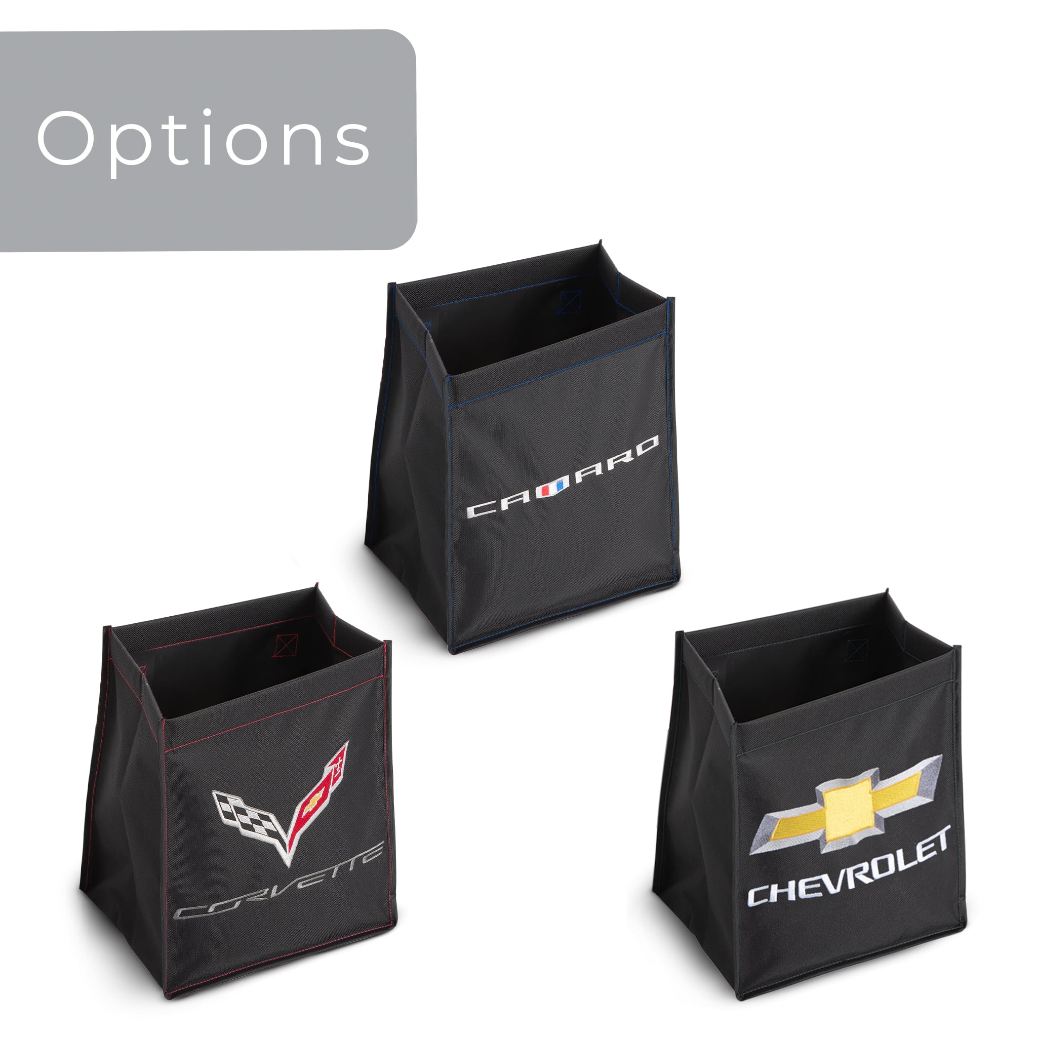 Smart Design Vehicle Waste Bag with Adjustable Strap - 9.5 x 11 Inch - Chevrolet